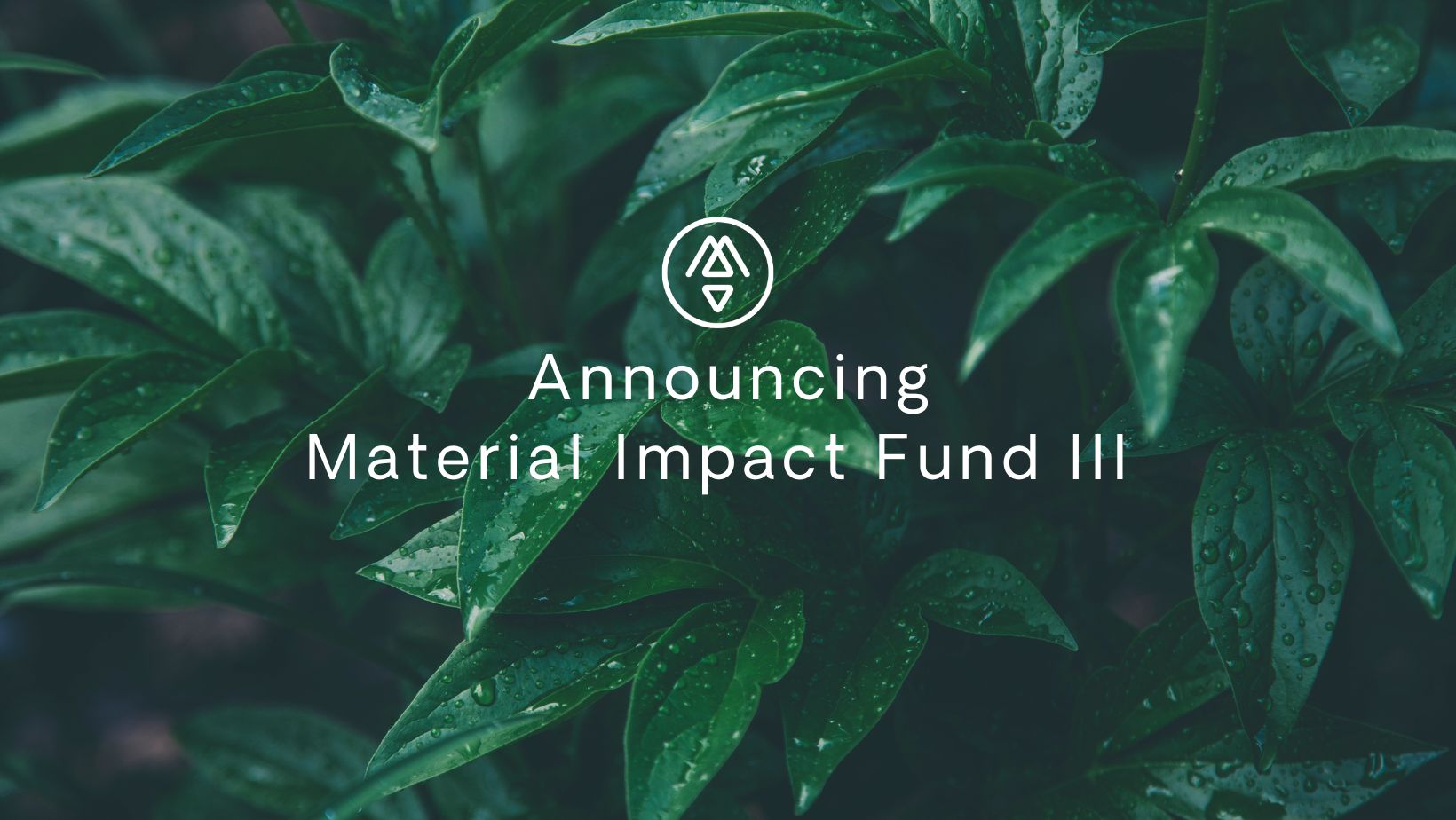 Announcing our 352M Fund III Material Impact